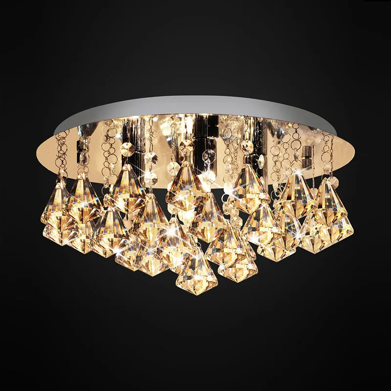 

Crystal Ceiling Lamp Living Room chrome Luxury Modern Chandeliers Decoration Led Ceiling Lights Lighting Fixture