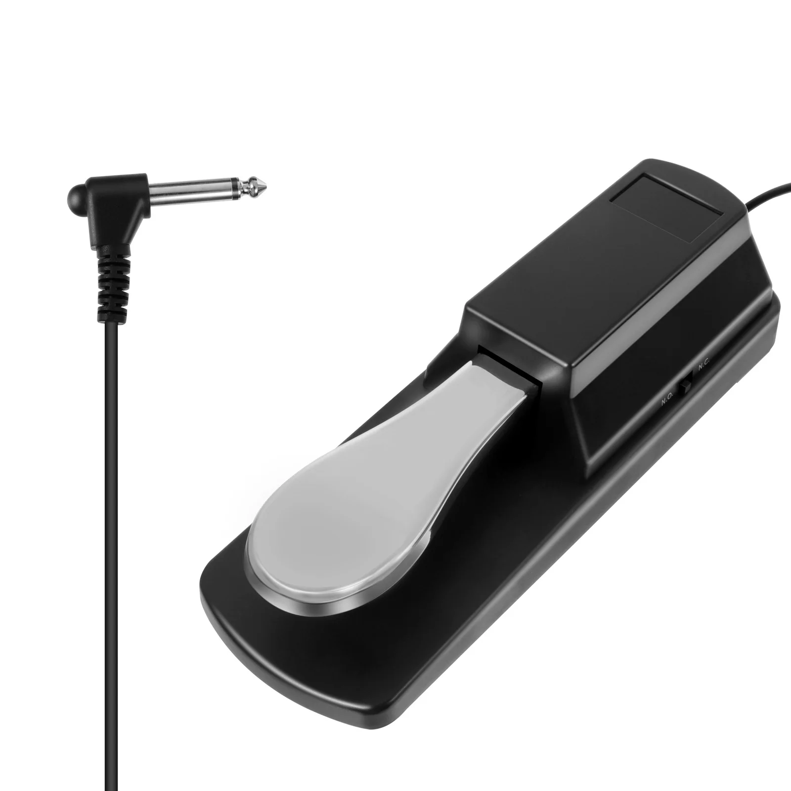 

Sustain Pedal Electronic Keyboard Accessory Black ABS Metal Foot Piano Style Durable Non Skid Universal Digital Piano Part