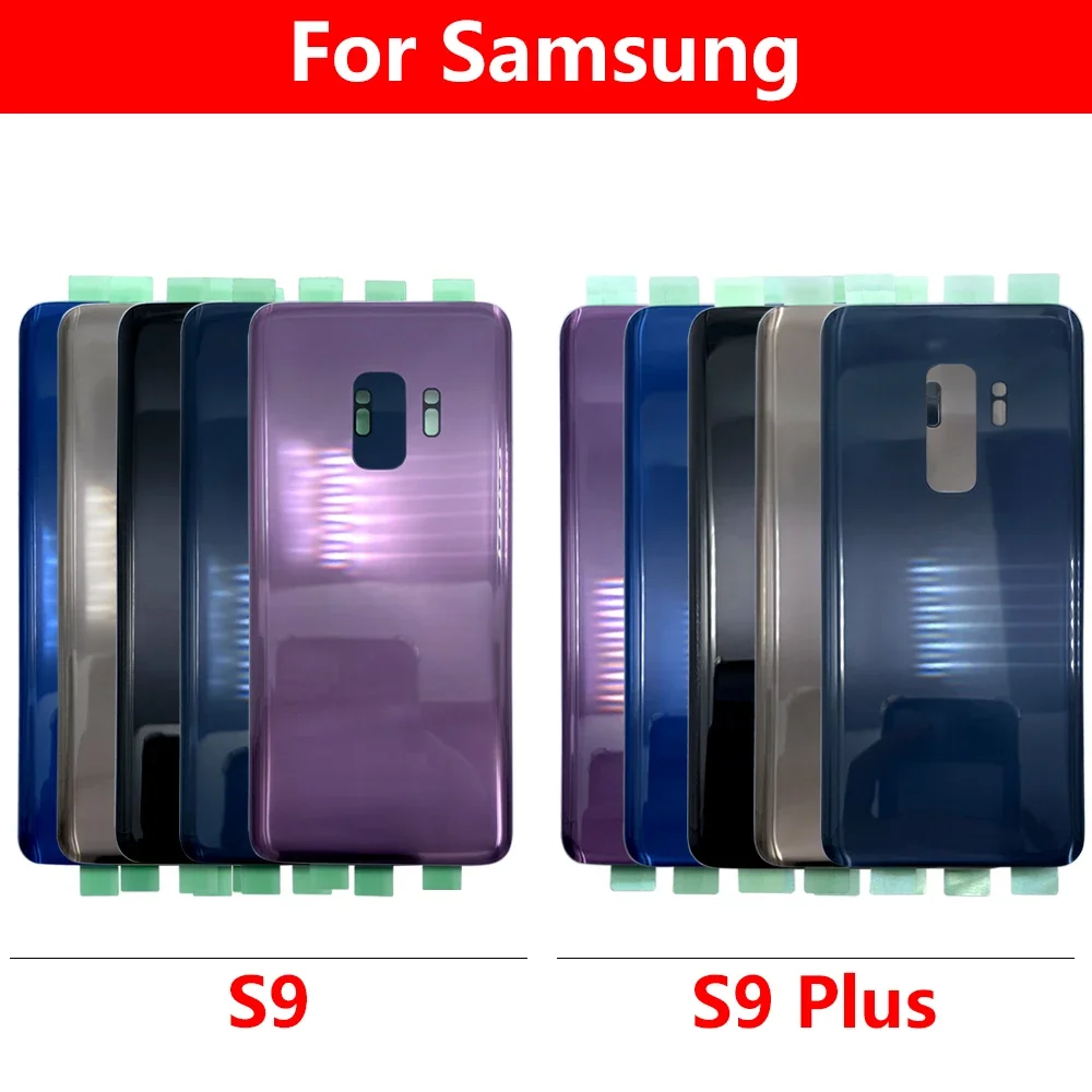 NEW Back Glass Cover Case Battery Rear Door Housing Shell With Adhesive Sticker For Samsung S9 G960 / S9 Plus G965 SM-G965F