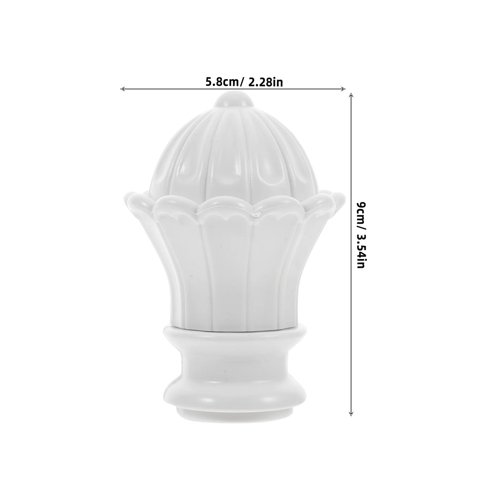 4 قطعة قضيب الستارة رؤساء الزخرفية البلاستيك Finials ل 26-28 مللي متر قضبان نهاية قبعات نافذة العلاج مزرعة الستائر السكك الحديدية سدادة