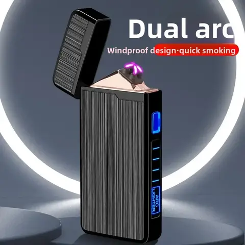 Rechargeable Plasma Dual Arc Lighter for Smokers Electric Encendedores Eléctrico Lighter Rechargeable Type C Type