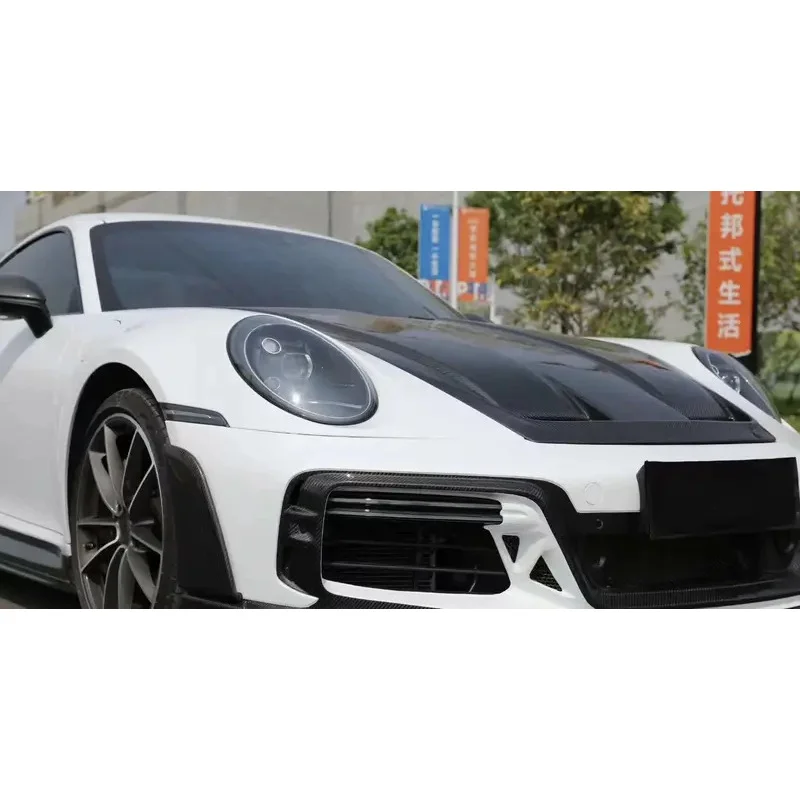 Kit de carrosserie en Fiber de carbone sèche pour 911 911.1 992.1 992.2 Upgr pour TE-CHART GT Kit de carrosserie de pare-chocs de voiture Kit de carrosserie large