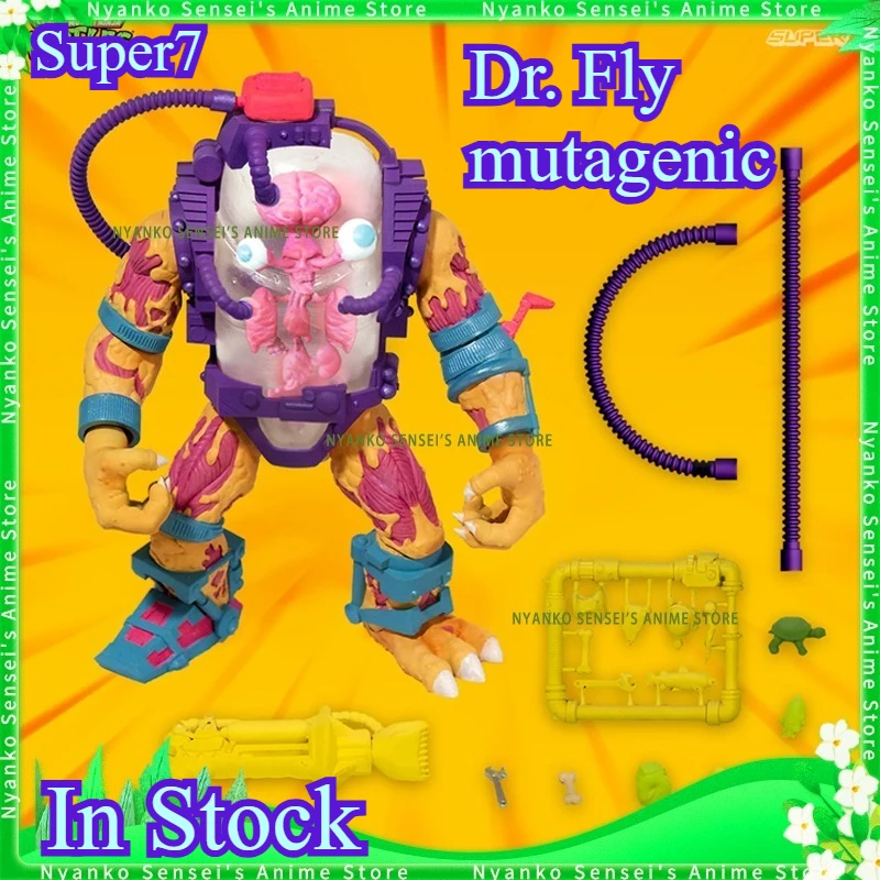 

В наличии Черепашки Ниндзя Super7 для подростков Mutant ULTIMATES! Доктор Fly Mutagenic 17,8 см фигурку аниме модели игрушка в подарок Коллекционная
