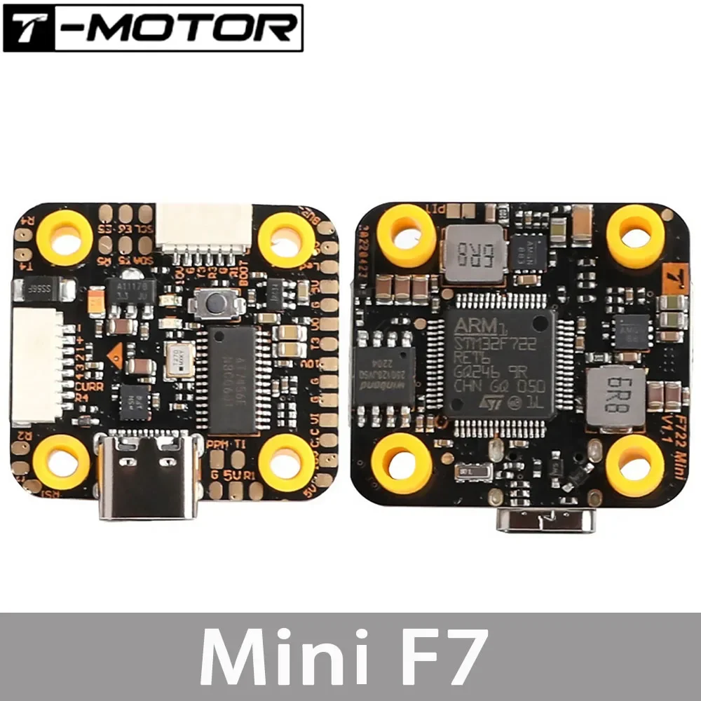 

T-MOTOR mini f7 flight controller stm32f722 bmi270 3,6s lipo support osd 20*20mm suitable for f45a mini 4 in1 esc for fpv drone