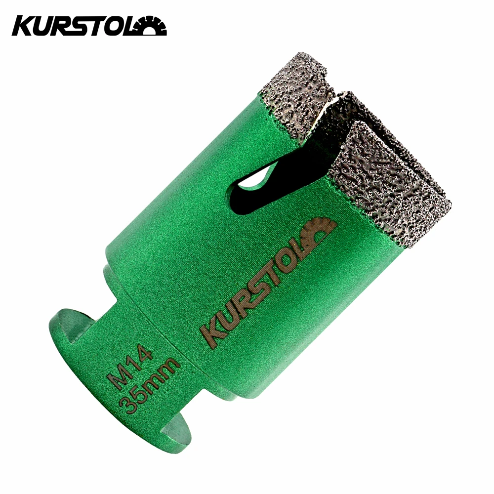 Imagem -02 - Kurstol-diamond Drilling Core Bits Broca Cortador Azulejo Cerâmico Serra de Rosca Porcelana Mármore Grés M14 Diâmetro 2068 mm 1pc