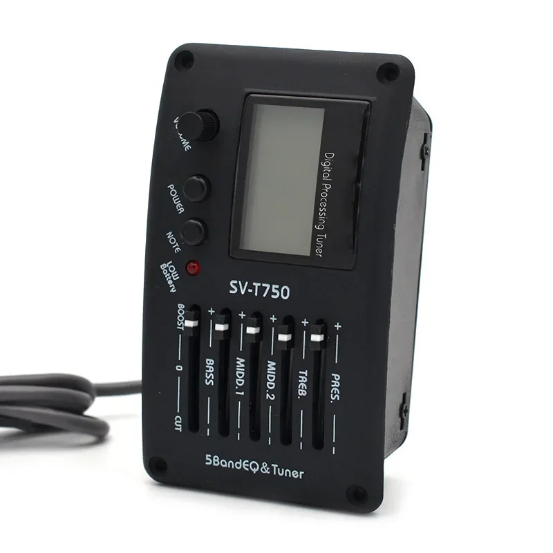 SV-T750 5 نطاقات جيتار صوتي باس EQ Preamp مع موالف لاقط الجيتار #5