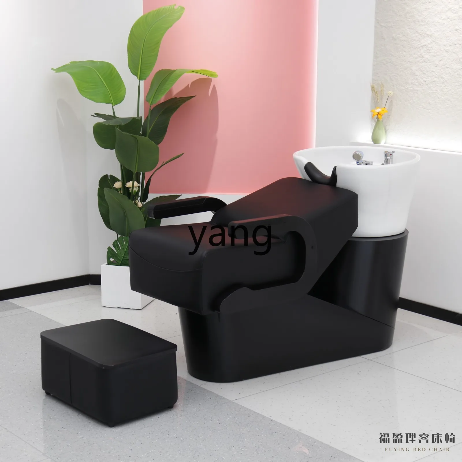 CX Ceramic Basin High-End Shampoo Chair Barber Shop for Hair Salon Hair Salon Lying Half