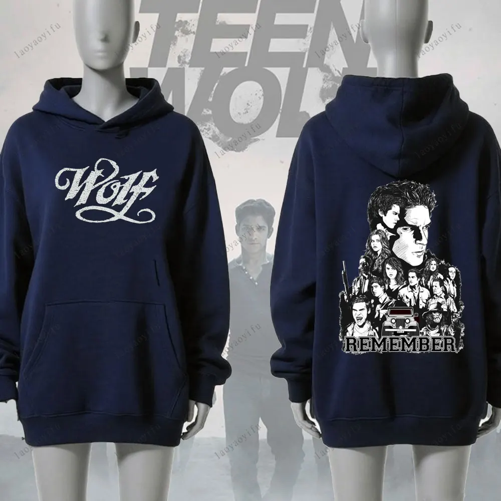 في سن المراهقة وولف هوديي الرجال البلوز الجدة تتجه الملابس الخريف والشتاء الدفء رياضية الشارع أزياء رياضية