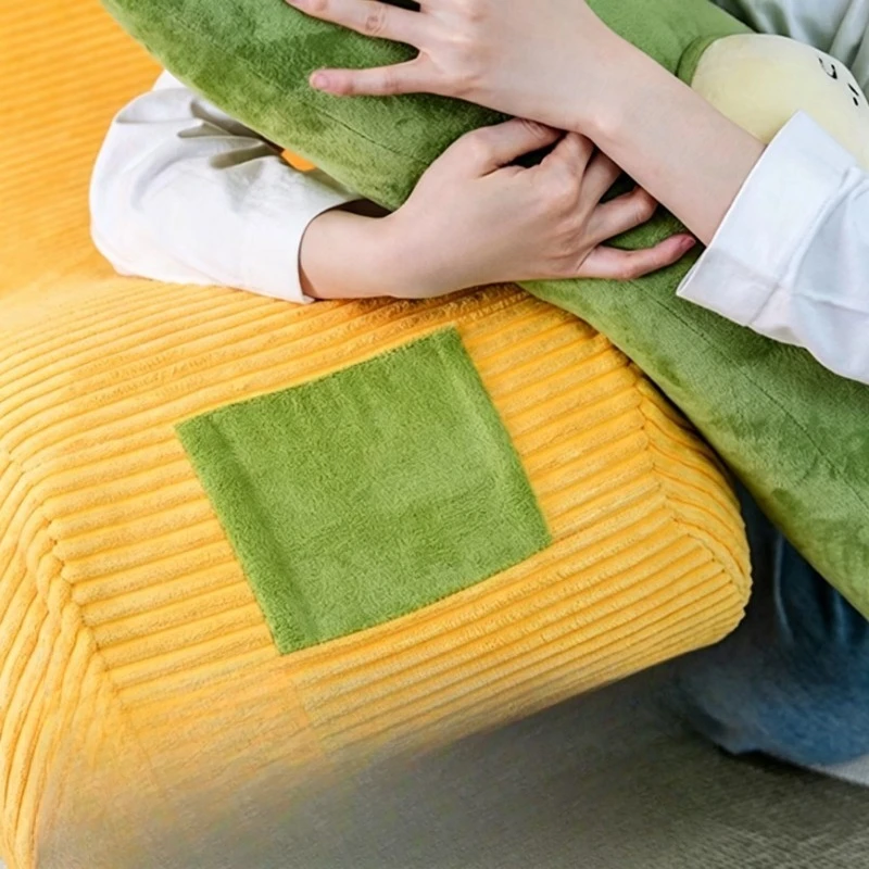 Vacuum compressed banana lazy sofa modular segmented modern retro corduroy fabric sofa space saving hotel living room view 4