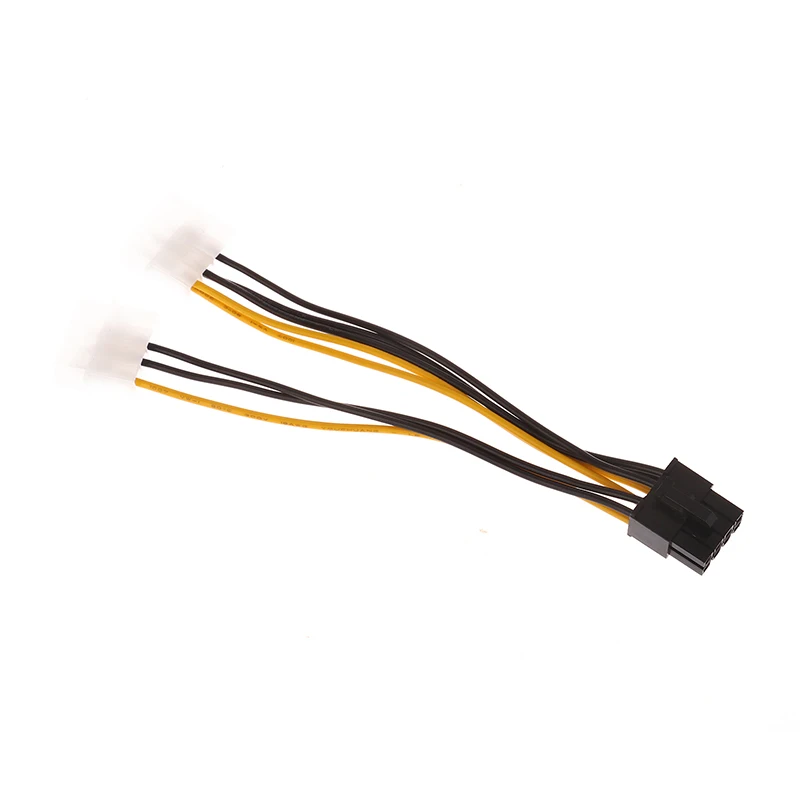 1Pc 17cm Dual 4Pin To 8Pin Video Card Power Cord Y Shape 8 Pin PCI Express To Dual 4 Pin Graphics Card Power Cable