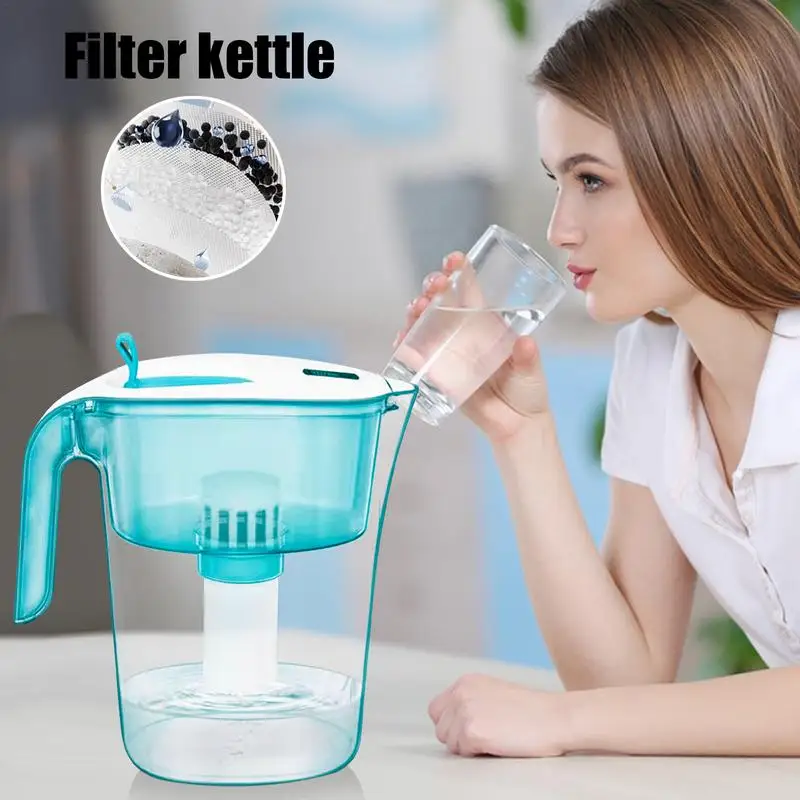 Water Filter Pitcher Water Filter Dispenser Countertop With Filter Change Indicator Domestic Quick Fill-Up Water Kettle For