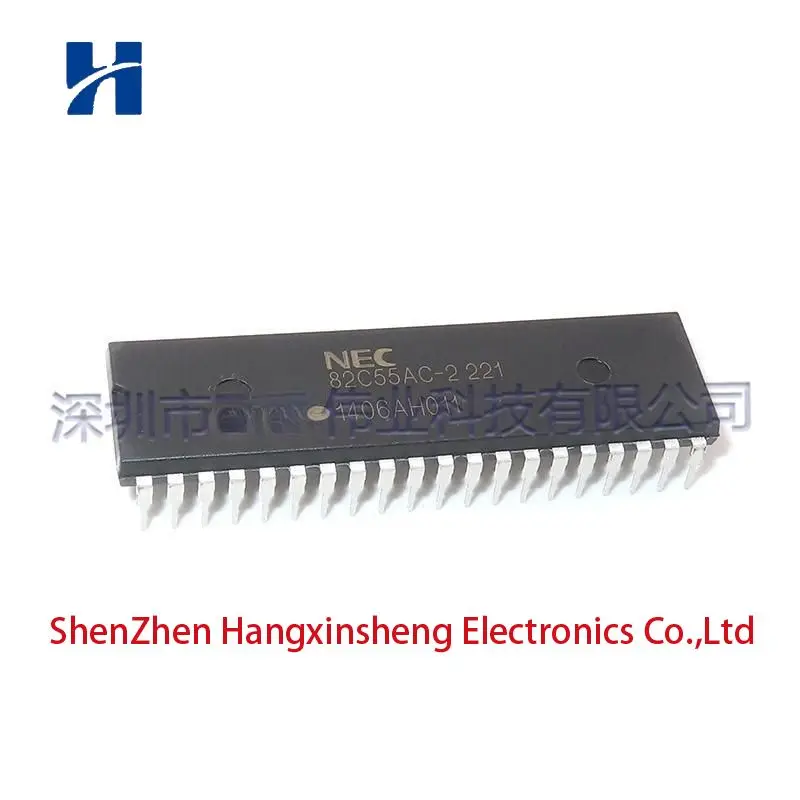 2PCS/LOT NEC82C55AC-2 221 DIP-40 Programmable Peripheral Interface Chip Inline IC New Original