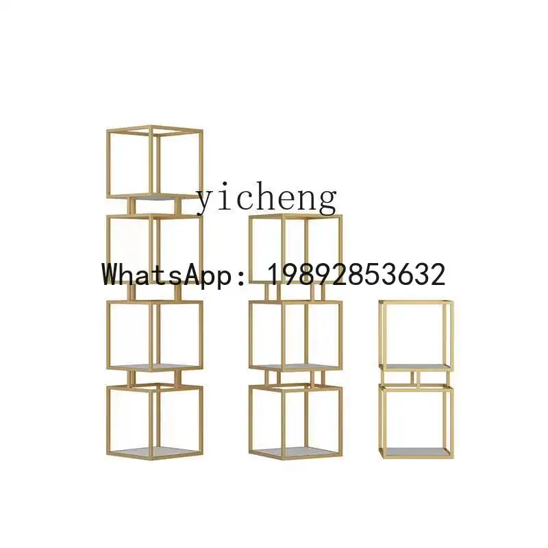 X4  Decorative Iron Art Mall Office Ornament Corner Multi-layer Floor-standing Living Room Simple Display Rack