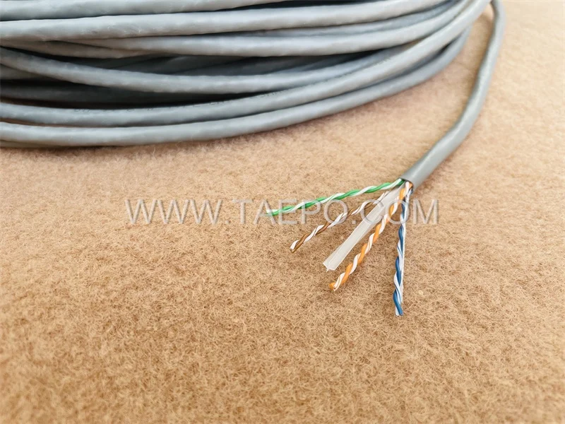 Cat6 LAN 케이블 네트워크 UTP FTP SFTP 23 AWG 4 쌍 솔리드 베어 구리 벌크 이더넷 케이블, 305 미터 박스