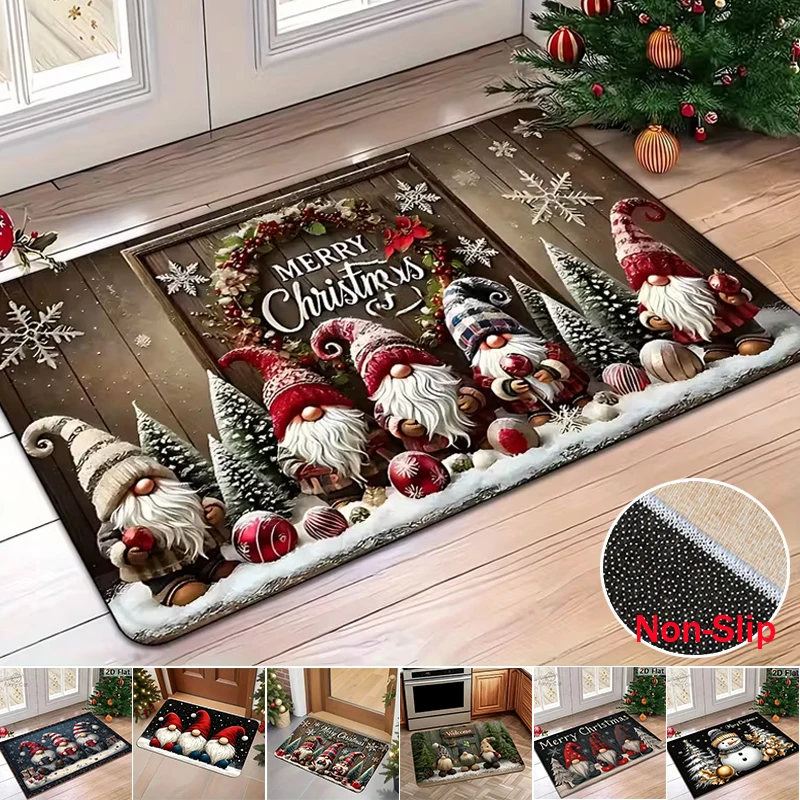 Newest Christmas Theme Door Mat/Entry Door Floor Mat Festive Decorations Carpet Bathroom Anti-slip Mat Entrance Doormat 크리스마스 매트