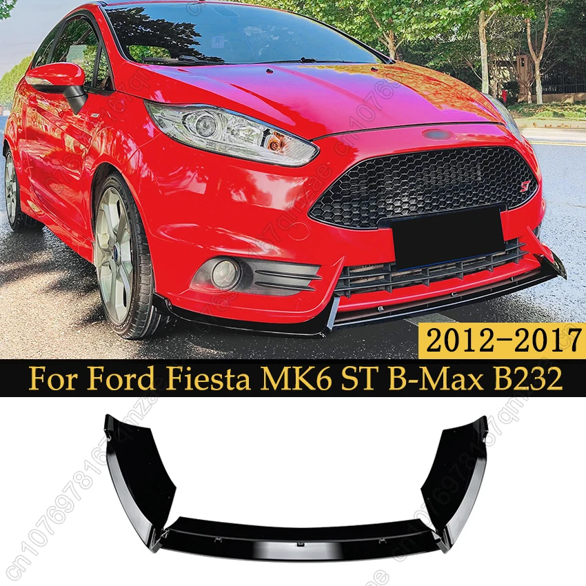 

Front Bumper For Ford Fiesta MK6 ST 2012-2017 B-Max B232 Splitter Lip Spoiler Diffuser Guard Cover Trim Tuning Body Kits