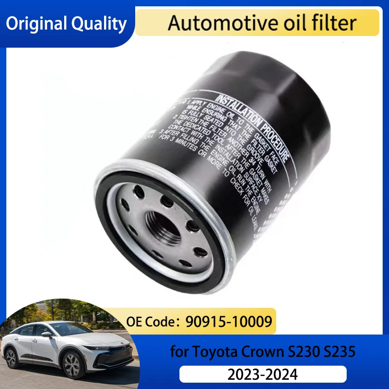 Oil Filter Element for Toyota Crown S230 S235 Crossover SportCross MK16 2023 2024 90915-10009 Auto Oil Filter Impurities Parts