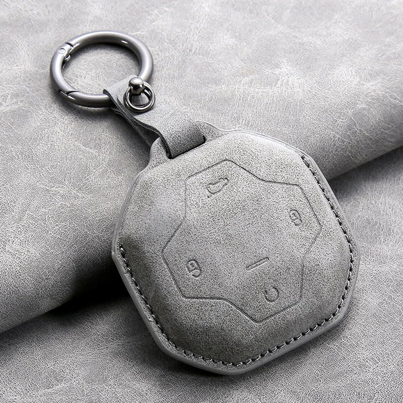 Leather Car For Chery Key Case Cover Jetour To Genesis Traveller T2 X90 X70 X95 DASHING X-1 Plus DTC L9 Car Key Shell Keychain