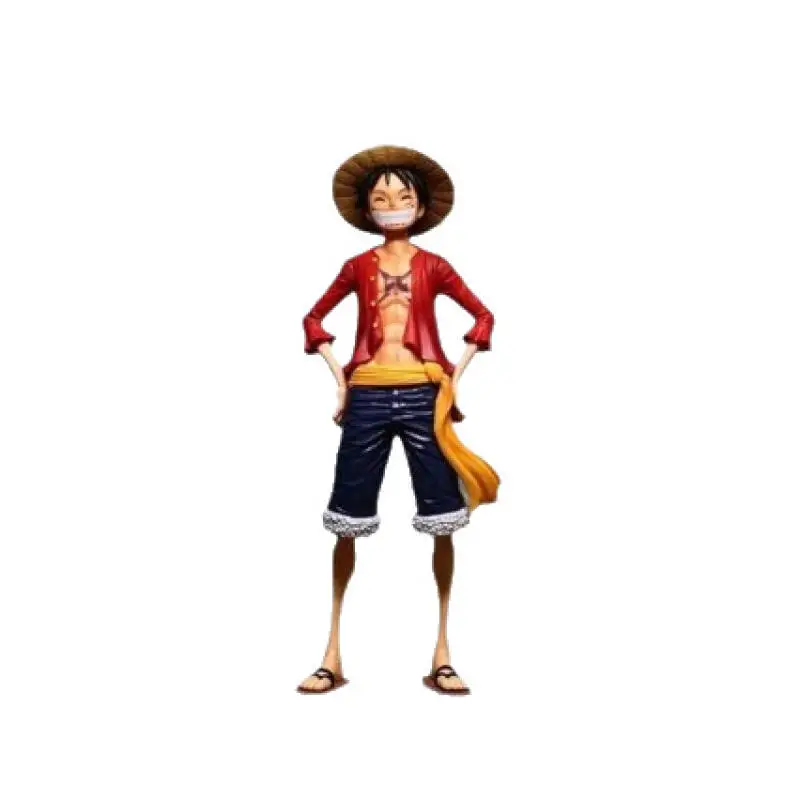 One Piece Anime Confident Smiling Luffy Figure Cute Expression Collectible Model Desktop Ornament Decor Toy Gift for Anime Fans