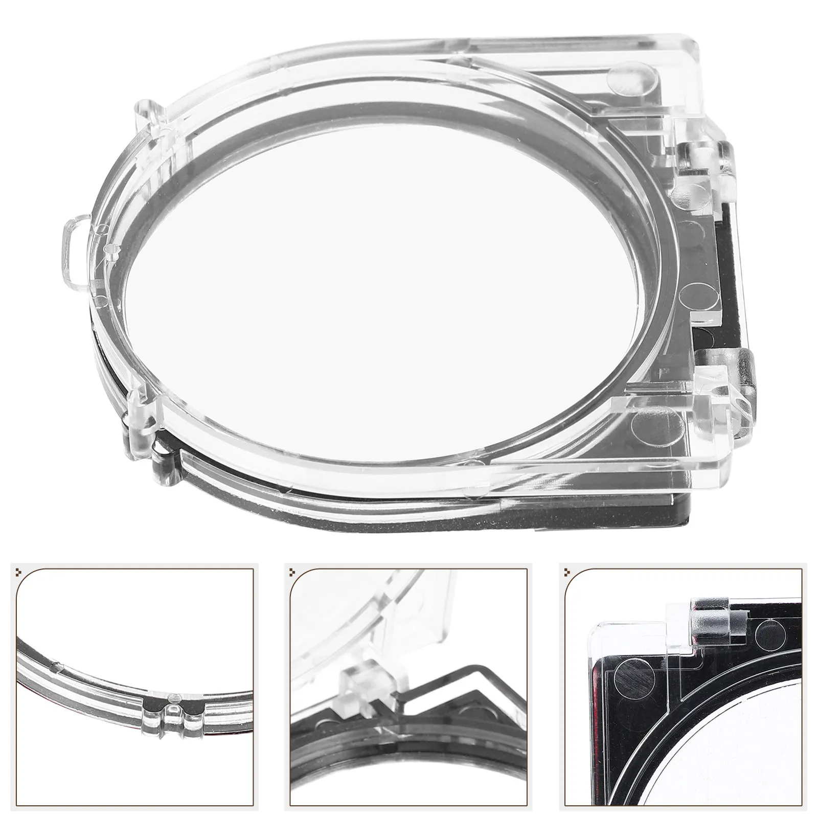 2 Pcs Power Button Protective Cover The Switch Guard for Push Transparent Elevator