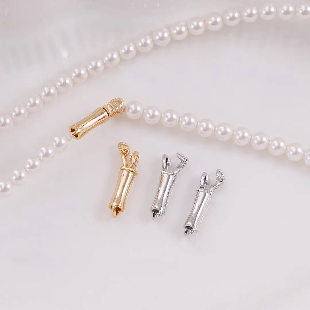 

S925 Sterling Silver Necklace Bracelet Clasps and Hooks Jewelry Accessory Parts Settings Fittings for 4-6mm Pearls 3pcs/lot