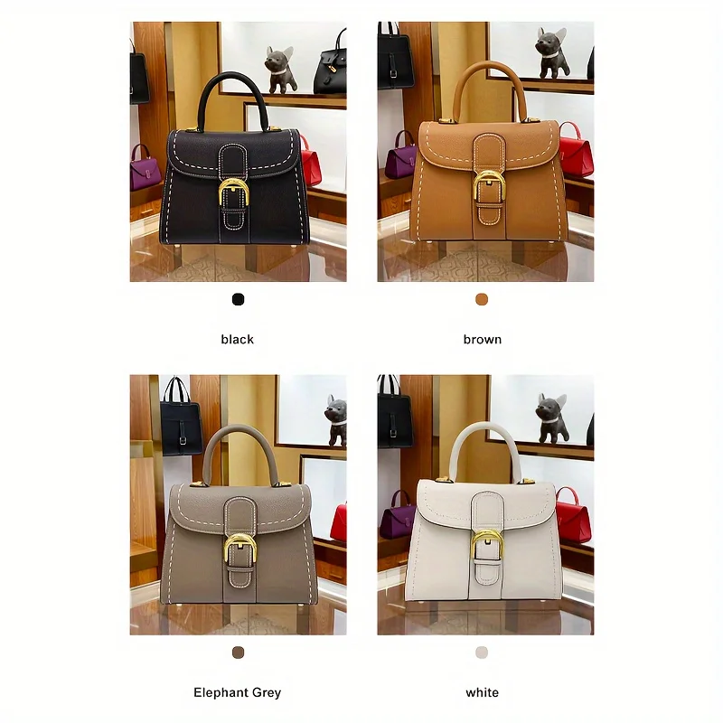 The new horseshoe buckle tote straddle leather leather one shoulder Mariah Carey saddle bag high capacity messenger bag