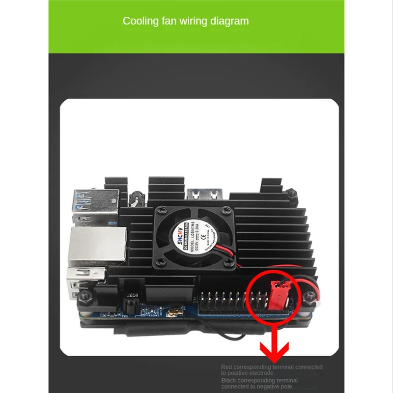 For Orange Pi 3 LTS Aluminum Case with Cooling Fan Development Board Protection Cooling Shell Passive Cooling Enclosure