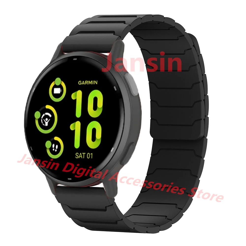 Silicone Band 20mm For Garmin Vivoactive 5/3 Approach S50 Correa 22mm Magnetic Strap For Garmin Vivoactive 4 Venu 3 Watchband