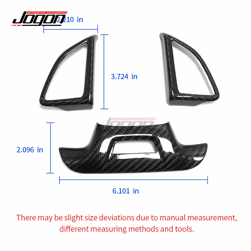 For Chevrolet Camaro 2016-2023 Carbon Fiber Car Steering Wheel Button Frame With Center Screen Panel Cover Trim Accessories