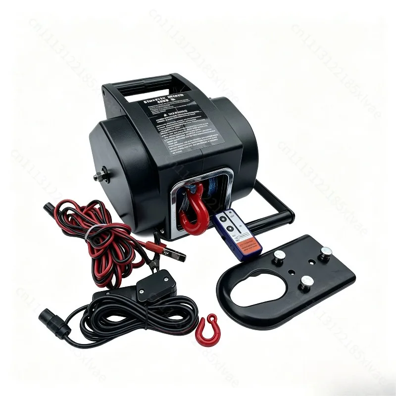 12V Electric Winch 5000-6500 LBS Portable Towing Equipment For Off-Road Vehicle Marine Self-Driving Travel Use