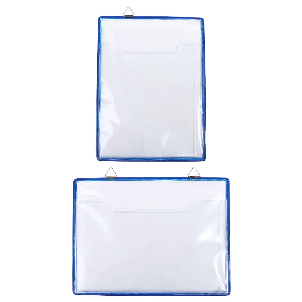 Portable Wall Hanging A4 Receipt Organizer Plastic Waterproof Document Storage Bag With Hook Water Resist File Folder Home