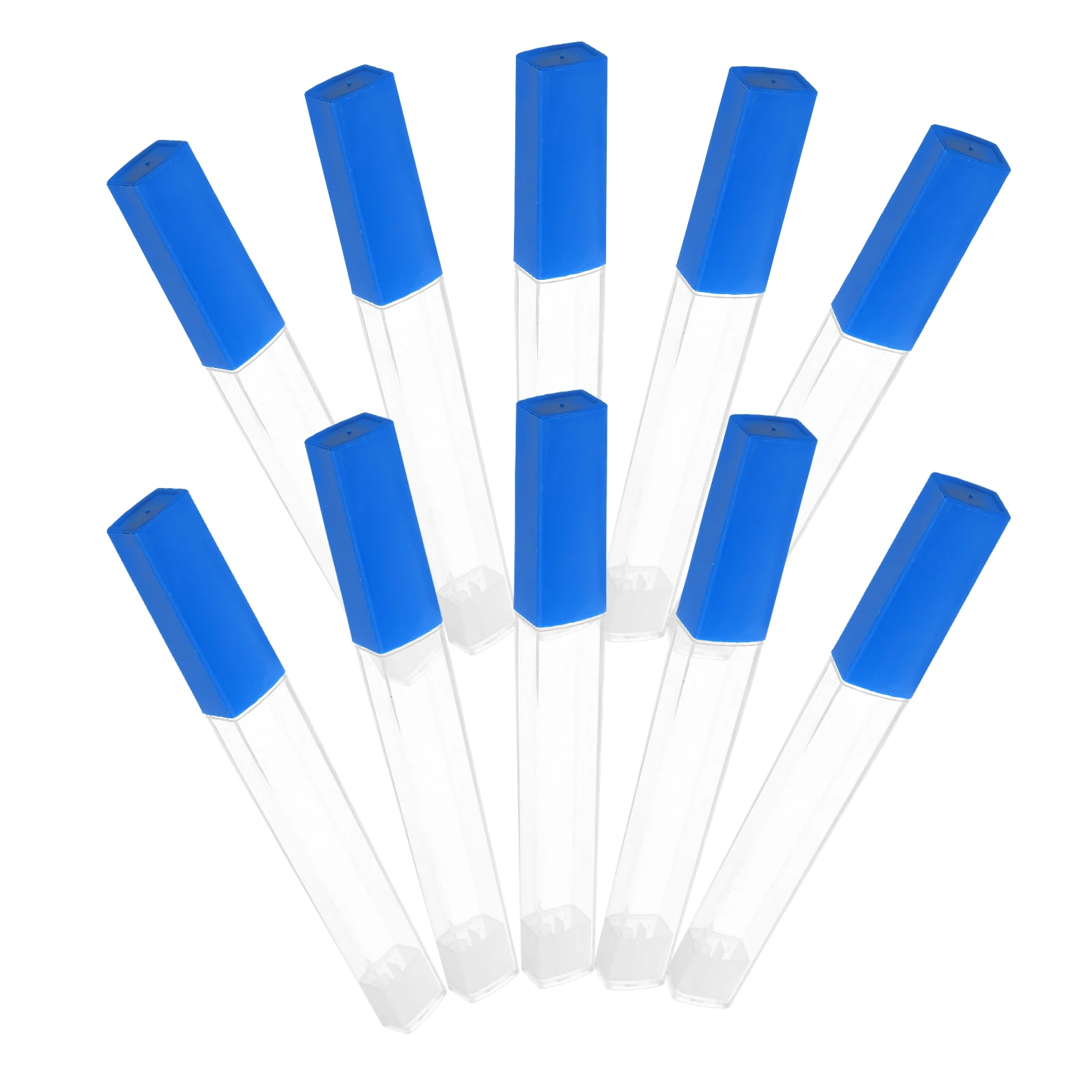 

10 Pcs Small Thermometer Storage Tube Transparent Plastic Acupuncture Needle Case