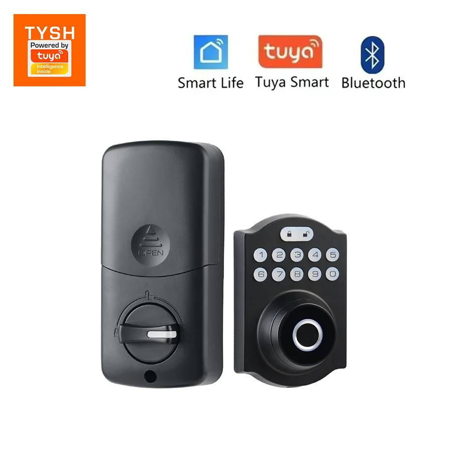 TYSH Smart Door Lock Tuya Keyless Entry Door Lock Anti-theft Security Digital Electronic Locks Door