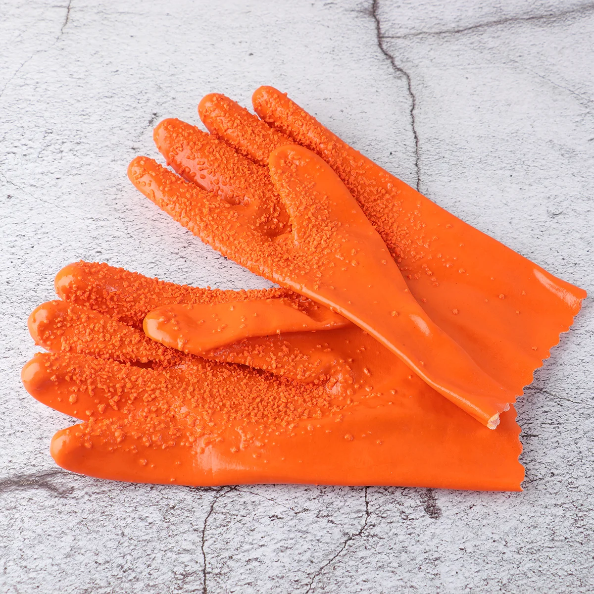 

2Pair Long Cuff Fishing Gloves Premium Anti-Slip Rubber Material Odorless Warm Cotton Lined Comfortable Fit for Most Adults