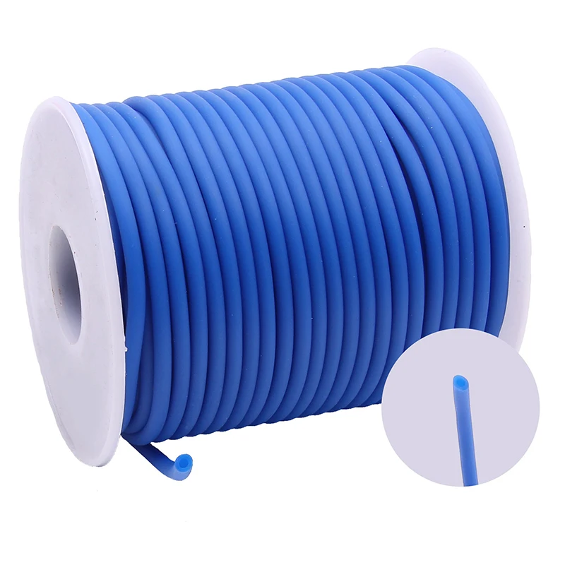 10 Meter/lot 2 3 mm Colorful Hollow Rubber Rope/Silicone rope  line  DIY Making Bracelet Necklace Jewelry Accessories Finding