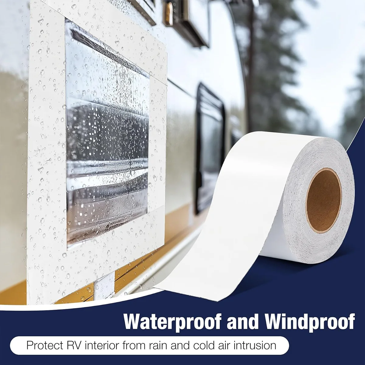 RV Roof Tape Waterproof for RV Repair, Window, Boat Sealing, Truck And Trailer Roof Sealant RV Butyl Tape