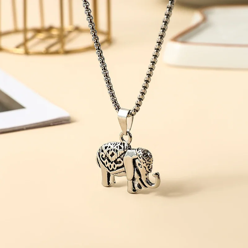 Thai elephant necklace for women, a symbol of good luck and fortune in Thailand, a wearing one of these necklaces