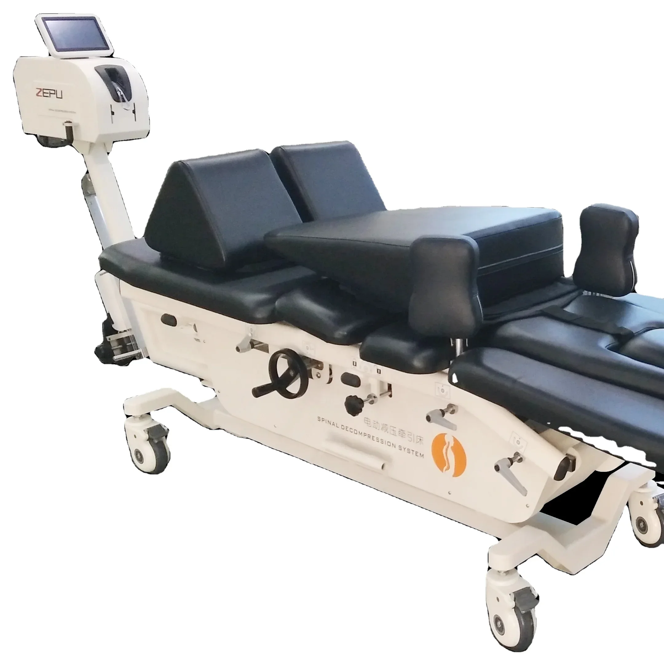 Electrical lumbar traction table 3D swing chiropractic bed