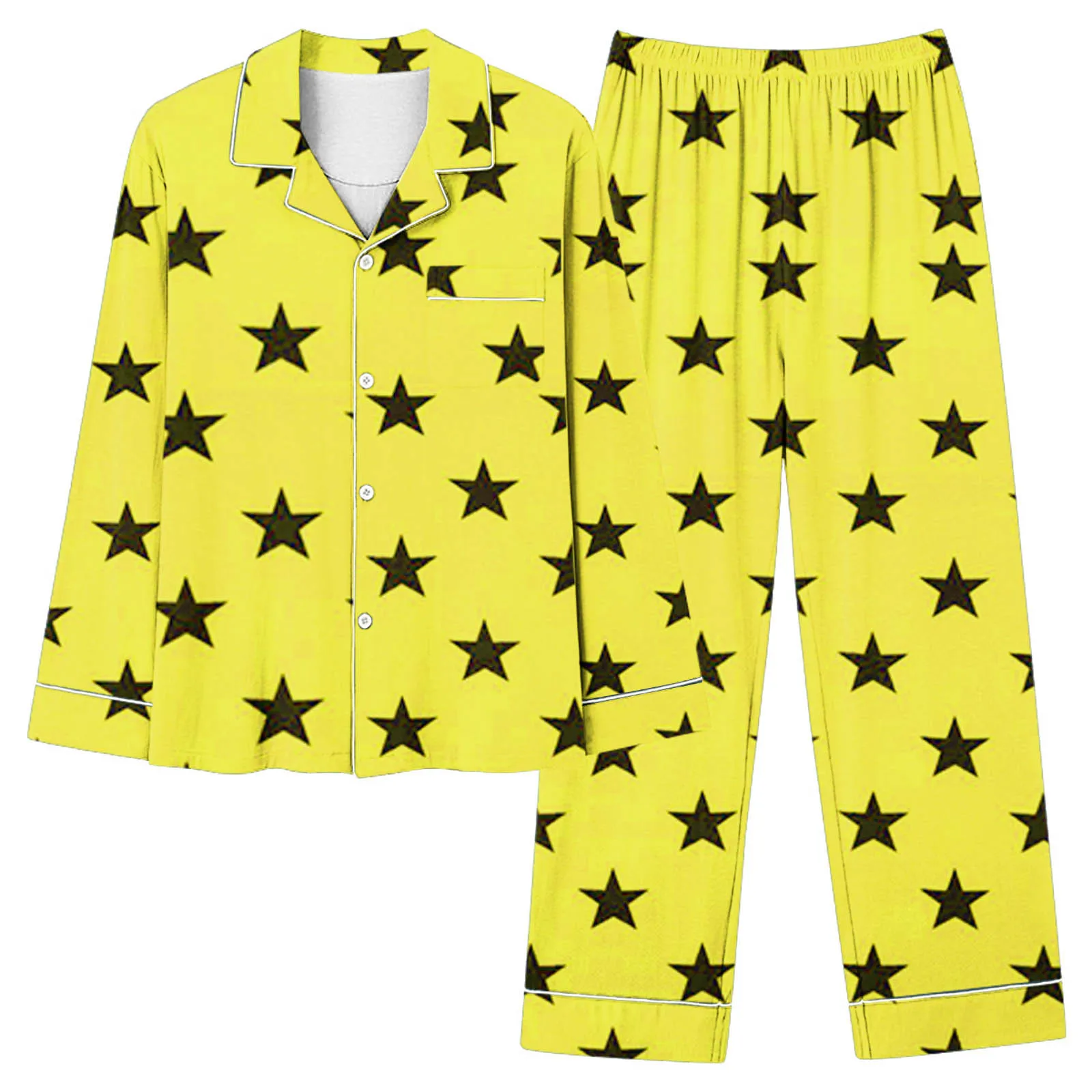 

Autumn Winter New Women's Loose Sleepwear Set With Long Sleeve Printed Women's Home Clothing Set Pajamas For Women Pijamas Mujer