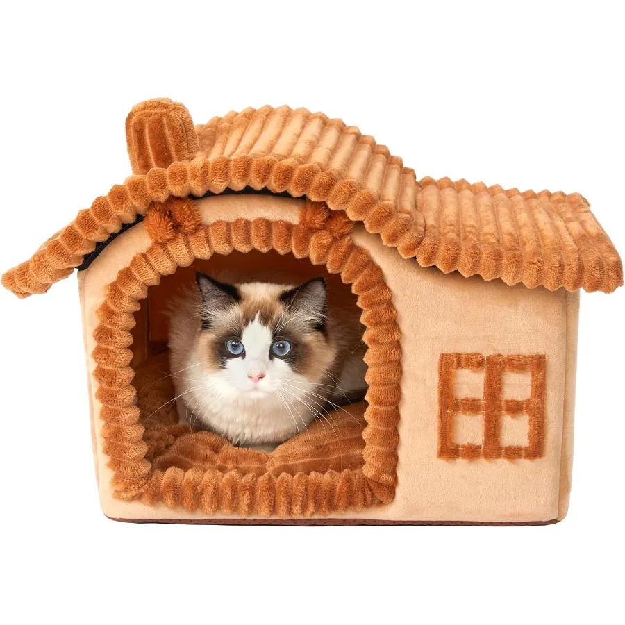 bear-cat-houses-for-indoor-cats-chimney-cute-cat-bed-cave-enough-interior-space-cartoon-soft-pet-house-up-to-310-lbs-kitten-bro