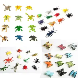 12pcs Assorted Lifelike Realistic Butterfly Frog Action Figure Playset,Educational beetle and Insects Toy Perfect Party Favors