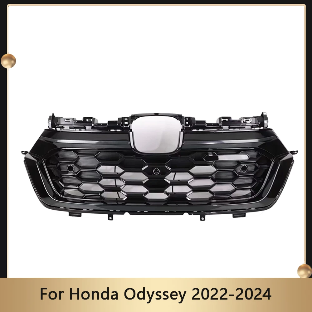 

Front Grille Racing Grill For Honda Odyssey 2022 2023 2024 Replacement Car Upper Bumper Hood Mesh Grid Auto Accessories