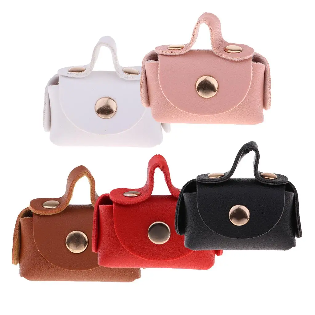 Bolsa de couro PU para boneca de 30 cm Bolsa Bolsa para roupa de boneca