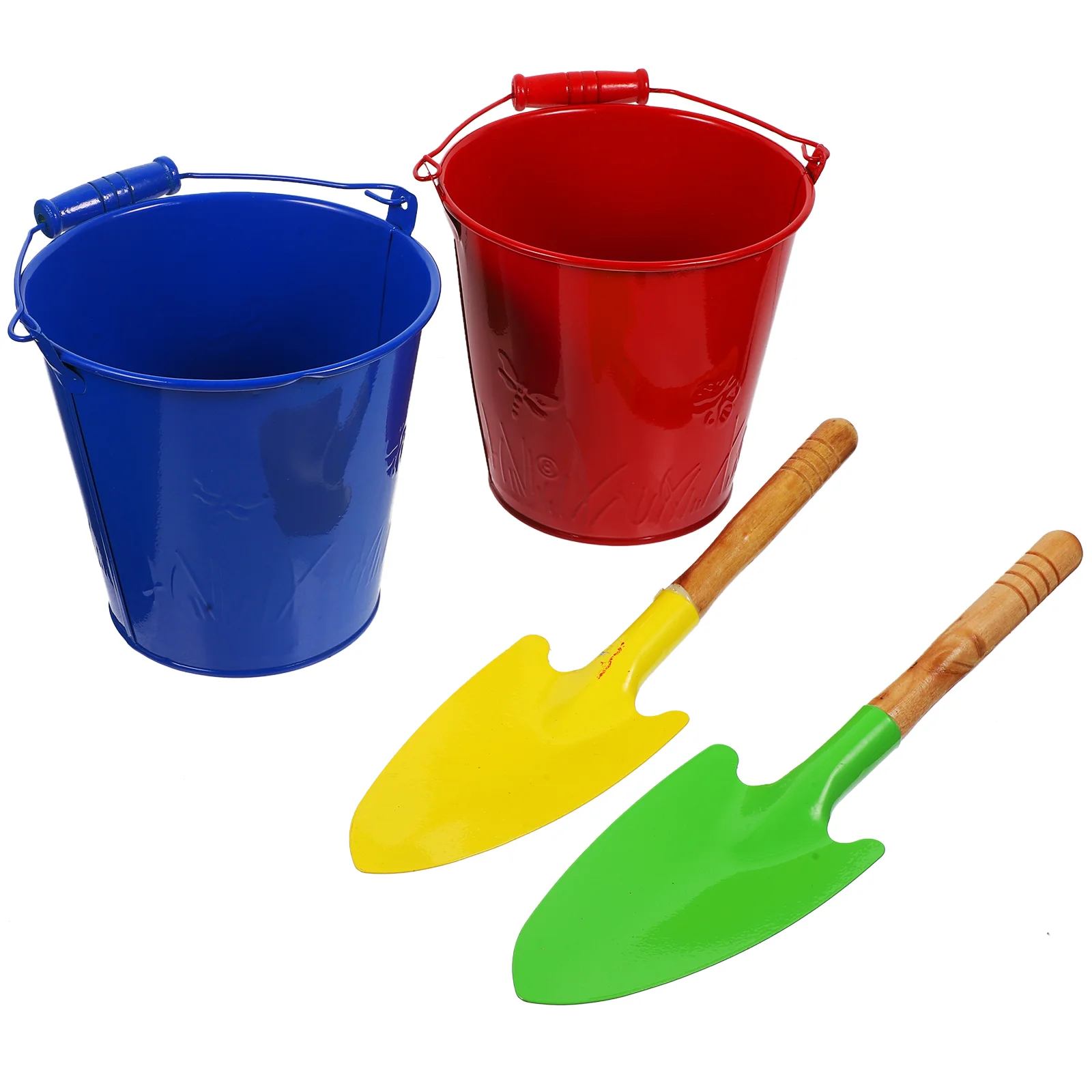 

4 Pcs Toy Metal Gardening Tin Bucket Child Children’s Toys Childrens Sand Tools Iron Kids