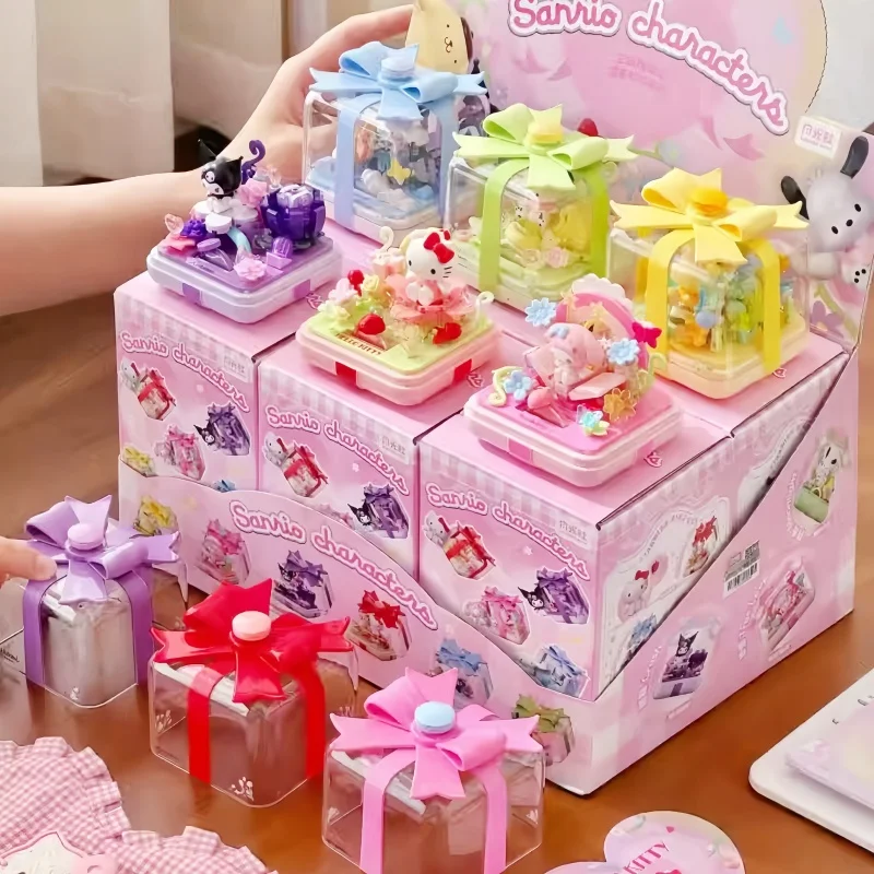 

Горячая подлинная сборка Sanrio, строительные блоки, коробка для колец, слепая коробка, милые персонажи Sanrio, коробка для колец, загадочная коробка, подарки по индивидуальному заказу