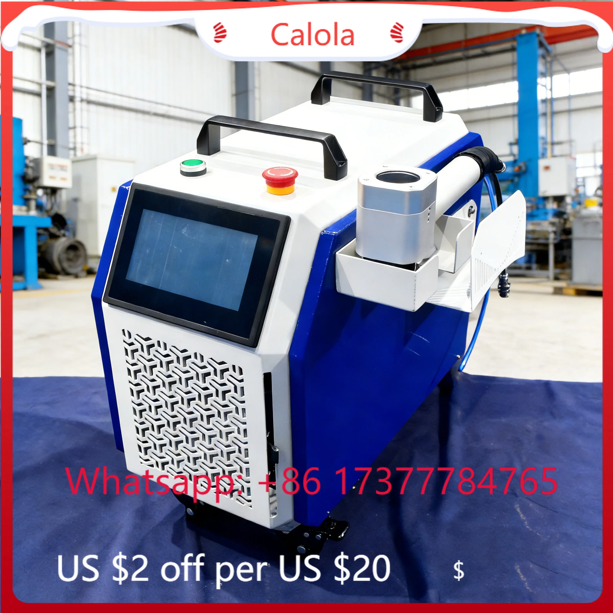 200W/300W Handheld Pulse Cleaner 5m Cable Rust Removal Machine