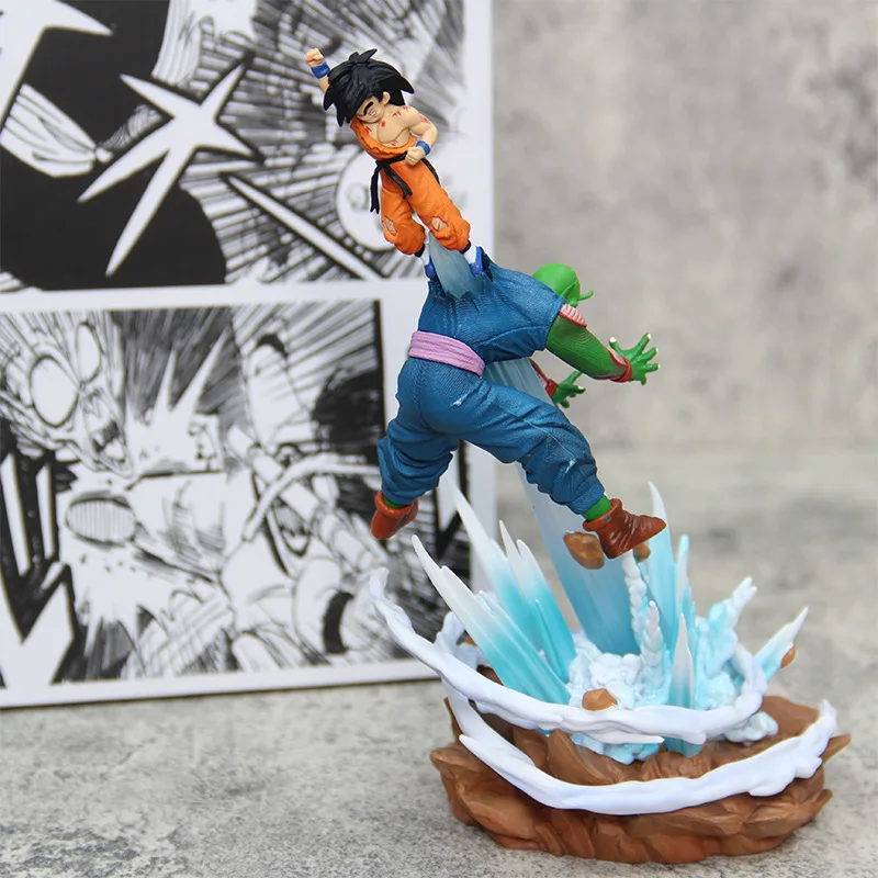 Sky Bakery Goku Anime Figure Series Dragon Ball Famous Scene Heaven And Earth Run Through Bo Goku Anime Model Ornament Gifts