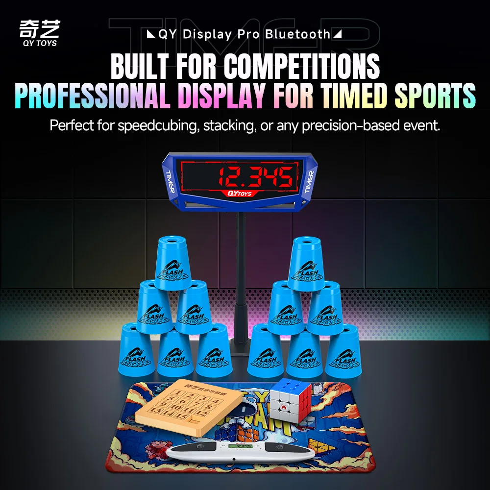 [CubeFun]QiYi Display Pro Bluetooth Timer Magic Speed Cube Competition LED Timing Display Professtional WCA Toys Puzzle