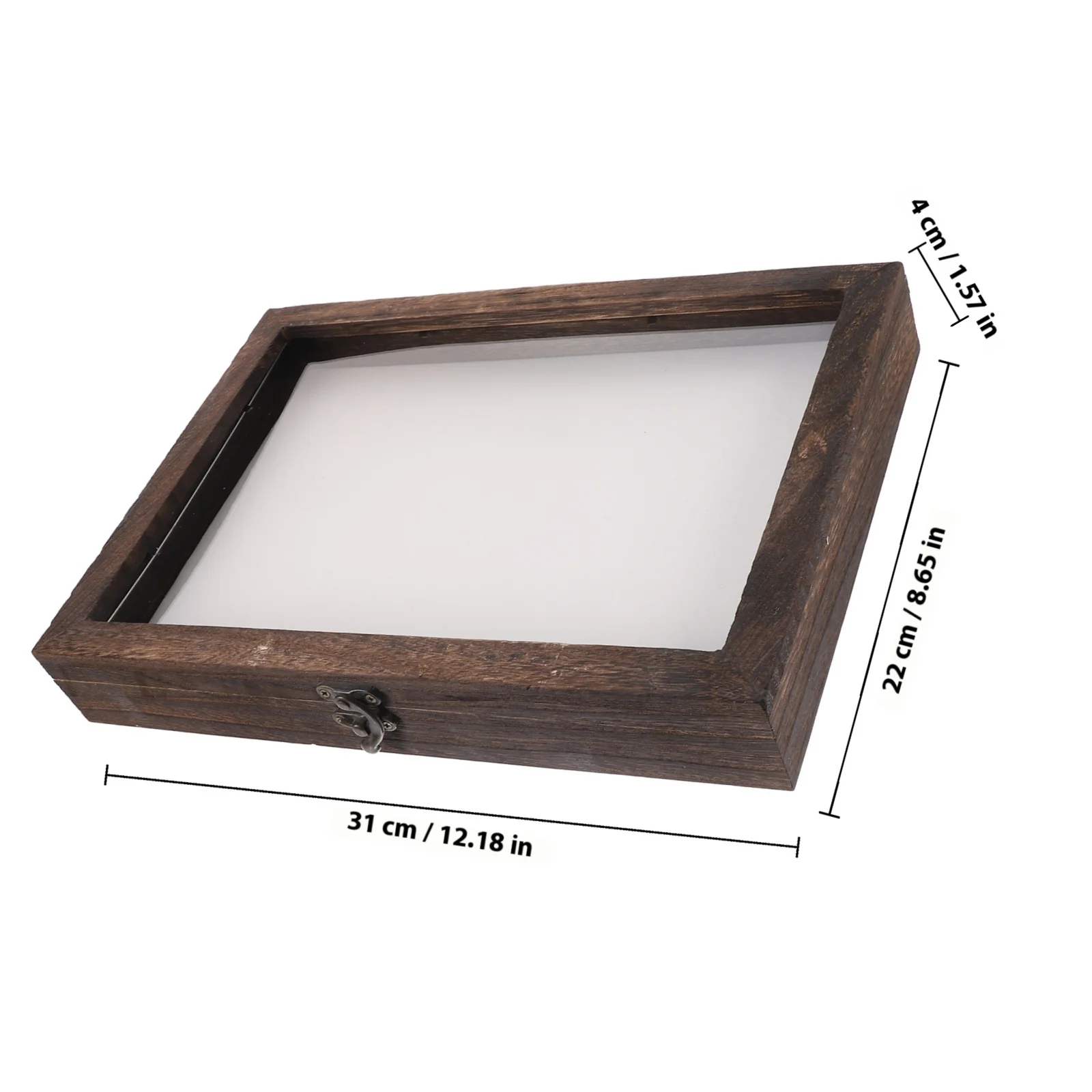 1 set Specimen Display Box 12X12X4Cm Transparent Lid Wooden Frame For Insect Plant Collection Storage Shadow Case Specimen