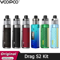 Original VOOPOO Drag S2 Kit 60W Vape with 2500mAh Battery 5ML PnP X Pod Cartridge Fit PnP X Coil Electronic Cigarette Vaporizer